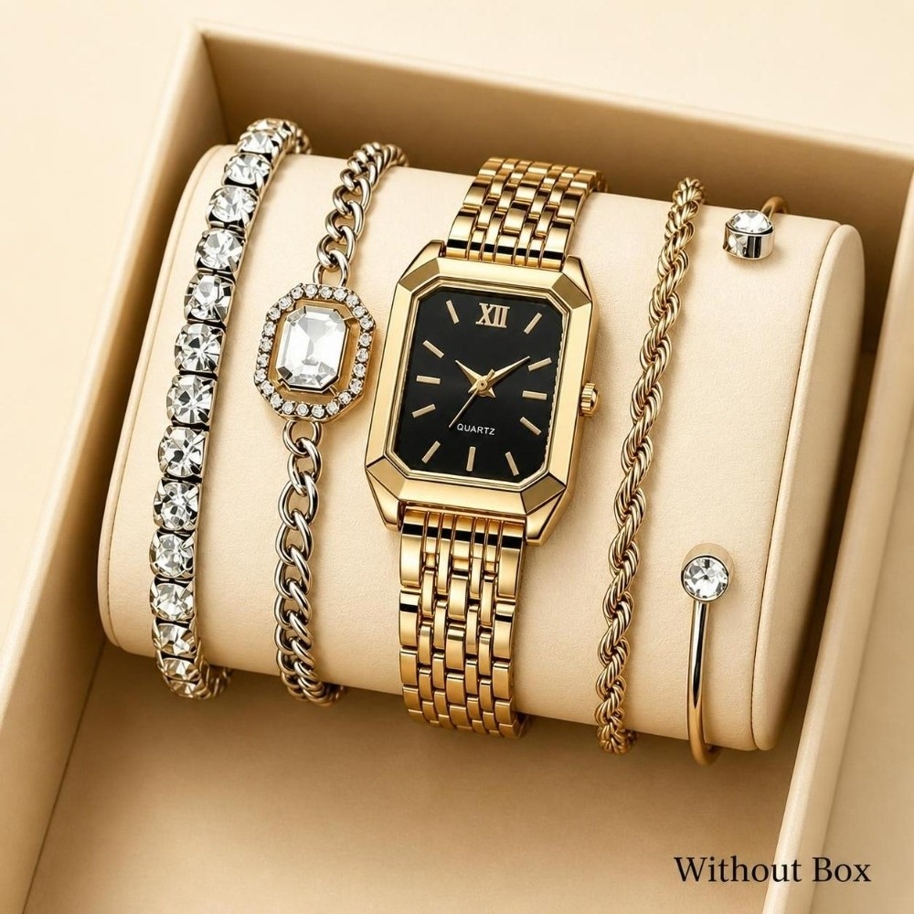 Women'S Fashion Digital Watch - Quartz Movement Women Quartz Watch Rectangle