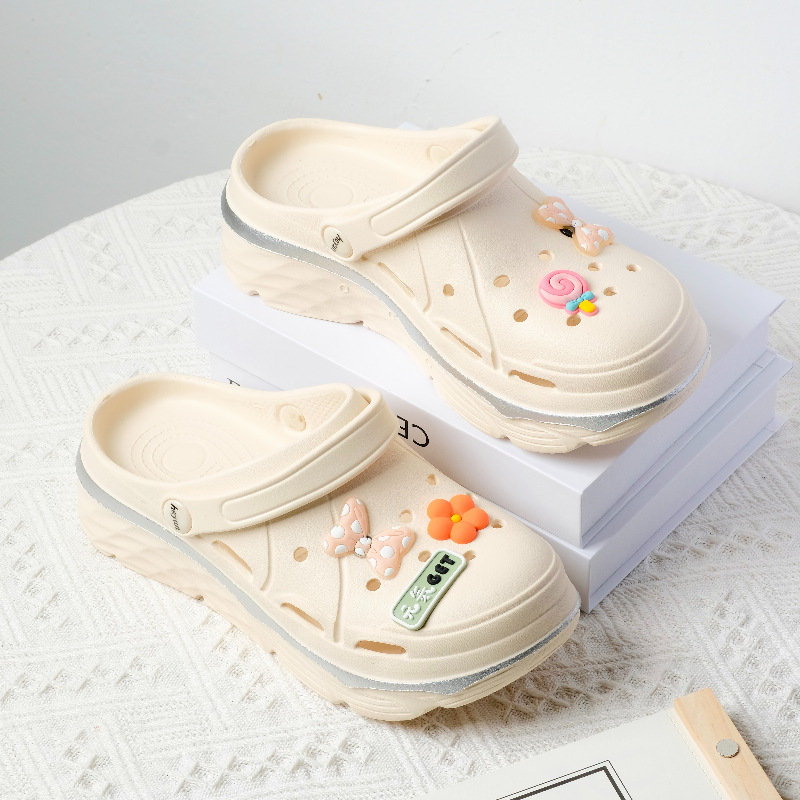 Women Fashion Drawing - Women's Clog Shoes Breathable Heightening Dad