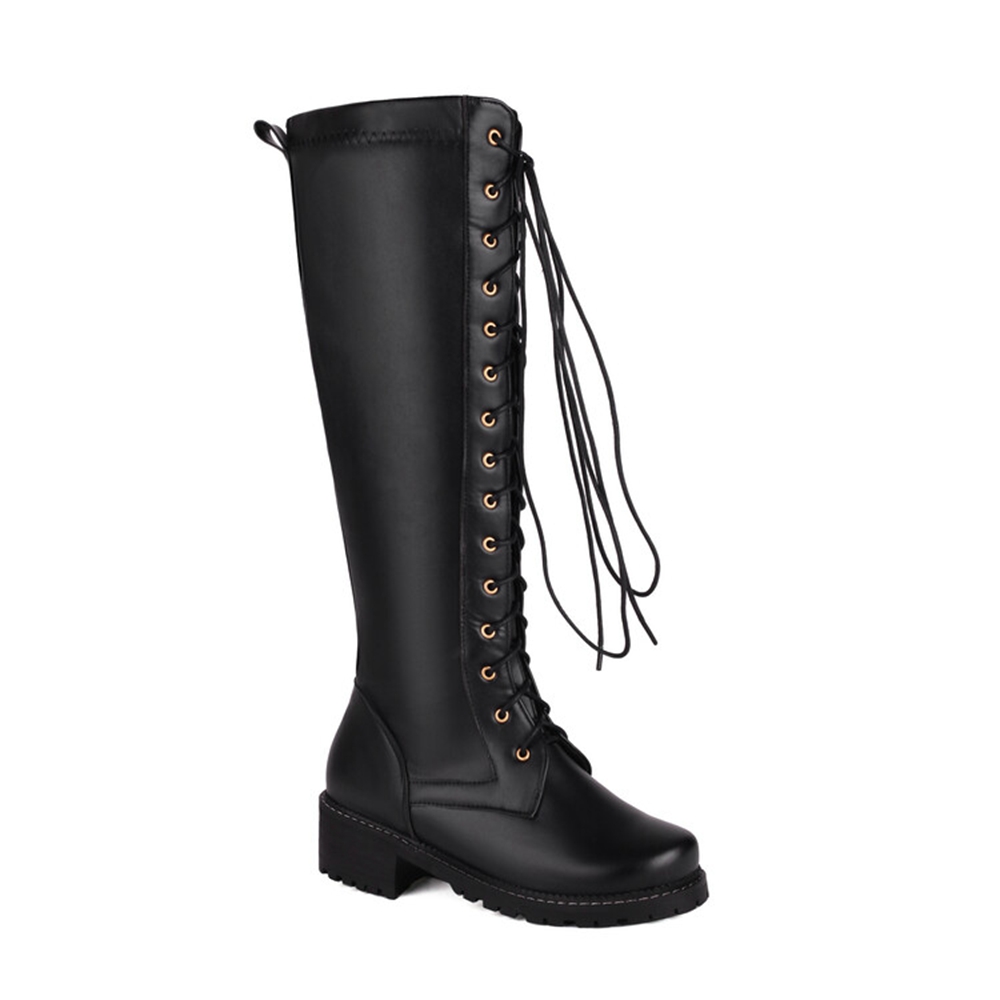 Women'S Fashion Riding Boots - Size 33-50 Women Leather Knee High