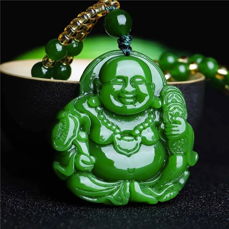Chinese Green Jade Maitreya Bu - Women Fashion Drawing review and price