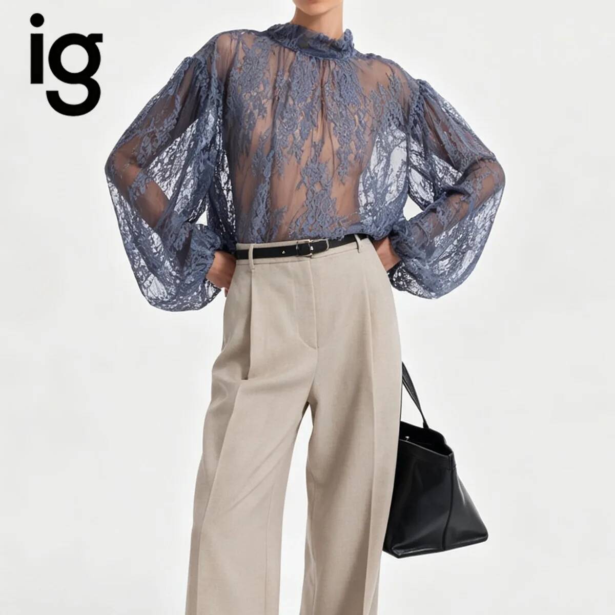 IG 2026 Women's Sheer Lace Blo - Puff Sleeve Blouse review and price