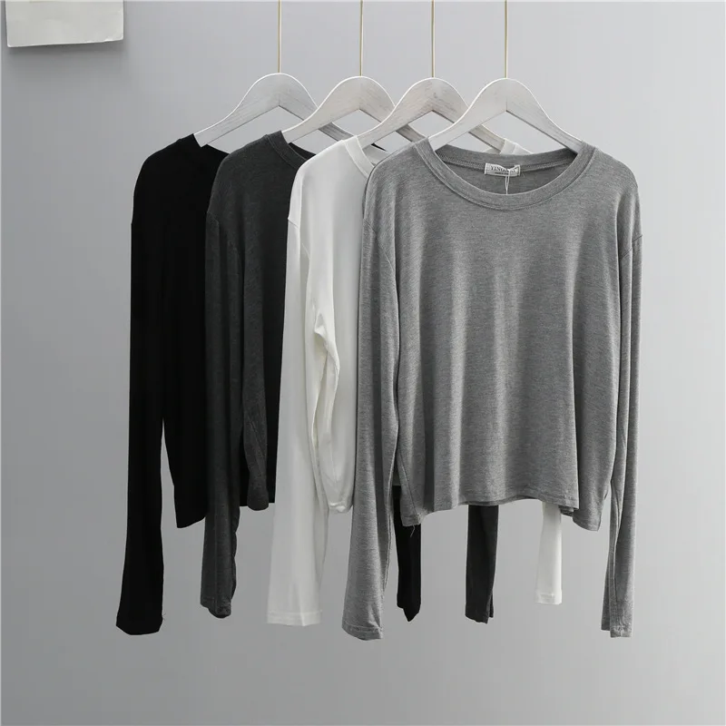 O Neck Cotton Blend Long Sleev - Women'S Fashion Jersey review and price