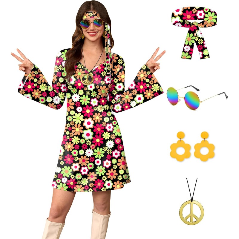 Women's 5 Pcs Halloween 70s Hi - Women'S Fashion From The 70S review and price