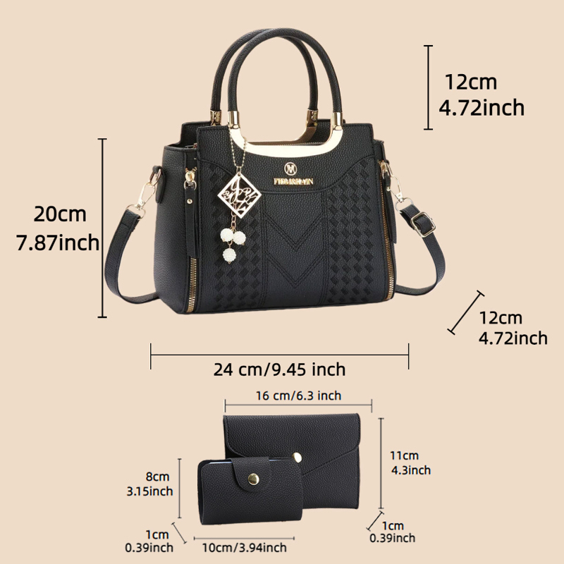 3-piece handbag set made of ly - Crossbody Bag Women review and price