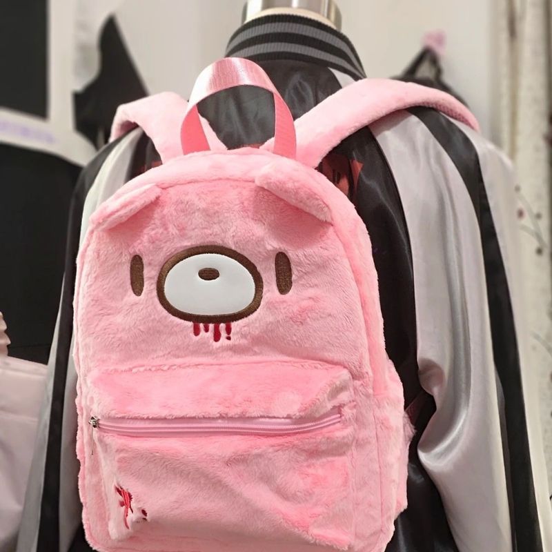 Gloomy Bear Cute Backpack Pink - Women Fashion Drawing review and price