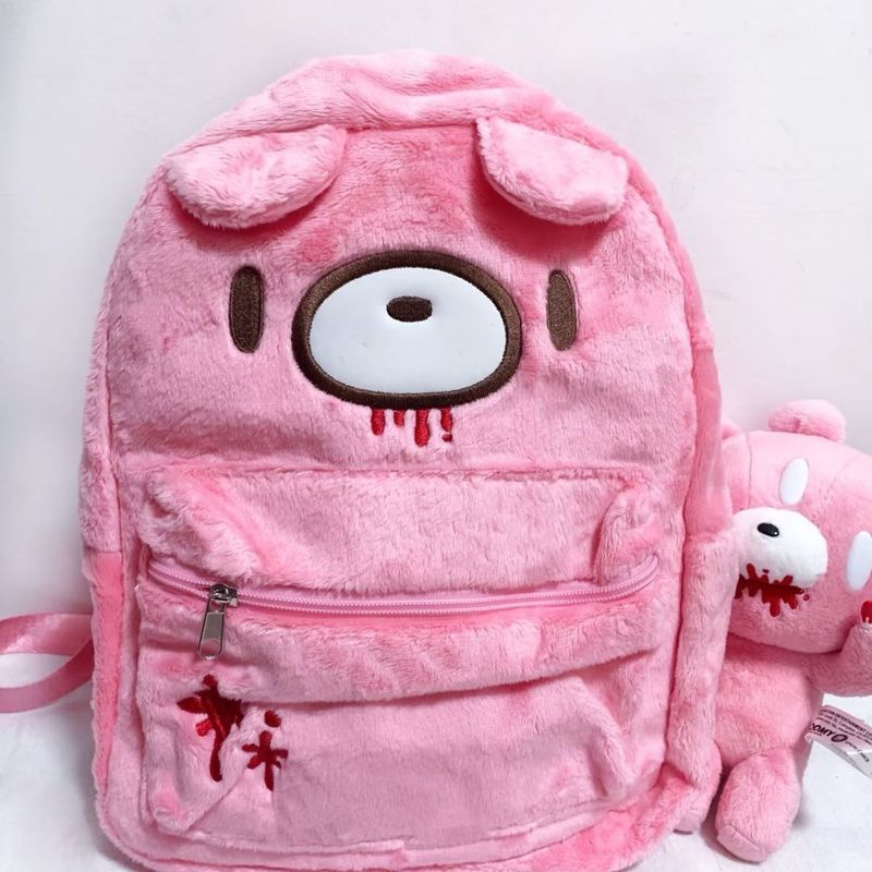 Gloomy Bear Cute Backpack Pink - Women Fashion Drawing review and price