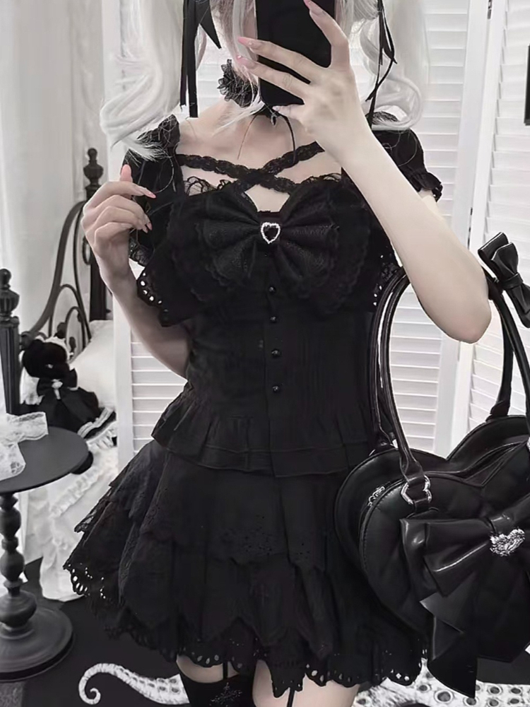Japanese Retro Bow Slim Puff S - Puff Sleeve Blouse review and price
