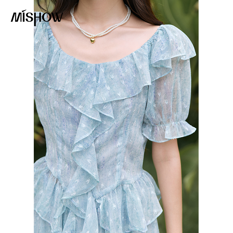 MISHOW Women's Chiffon Blouse  - Puff Sleeve Blouse review and price