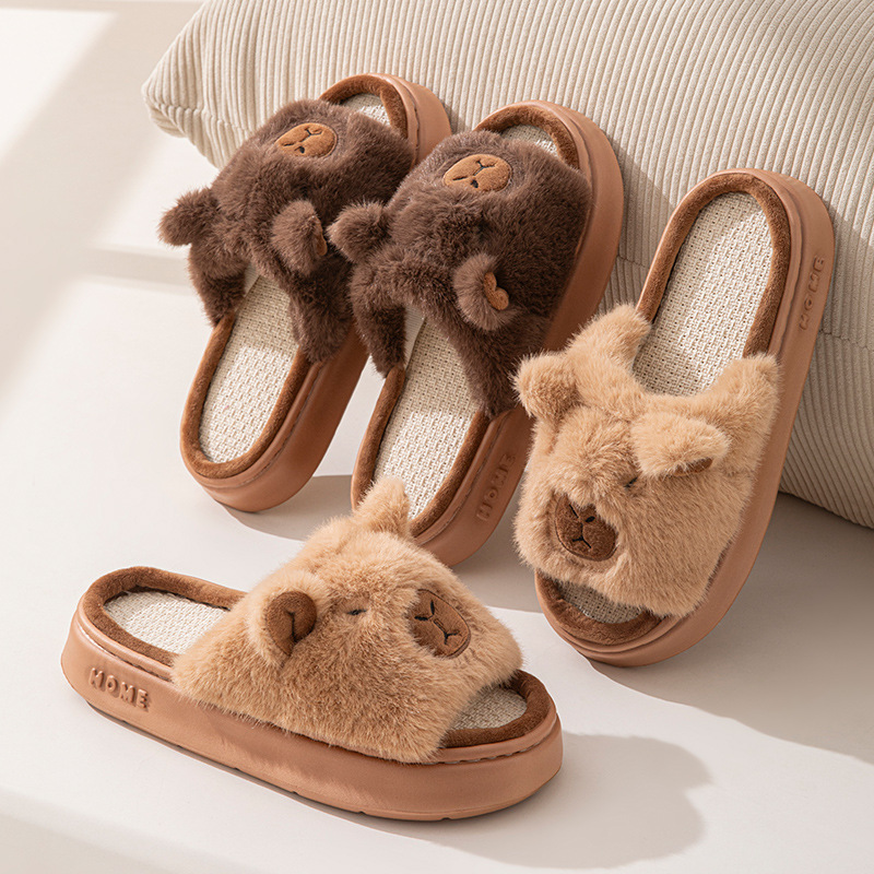 Hemp Cartoon Women's Slippers  - Women Fashion Drawing review and price
