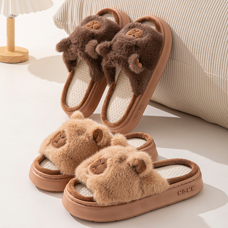 Hemp Cartoon Women's Slippers  - Women Fashion Drawing review and price