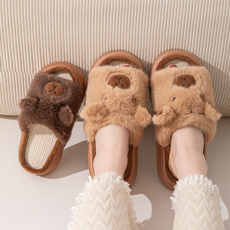 Hemp Cartoon Women's Slippers  - Women Fashion Drawing review and price