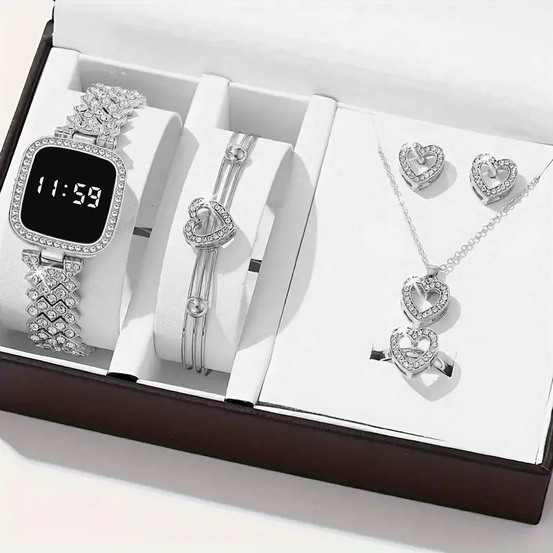 Women Led Watch 6pcs Set  Fash - Women'S Fashion Digital Watch review and price