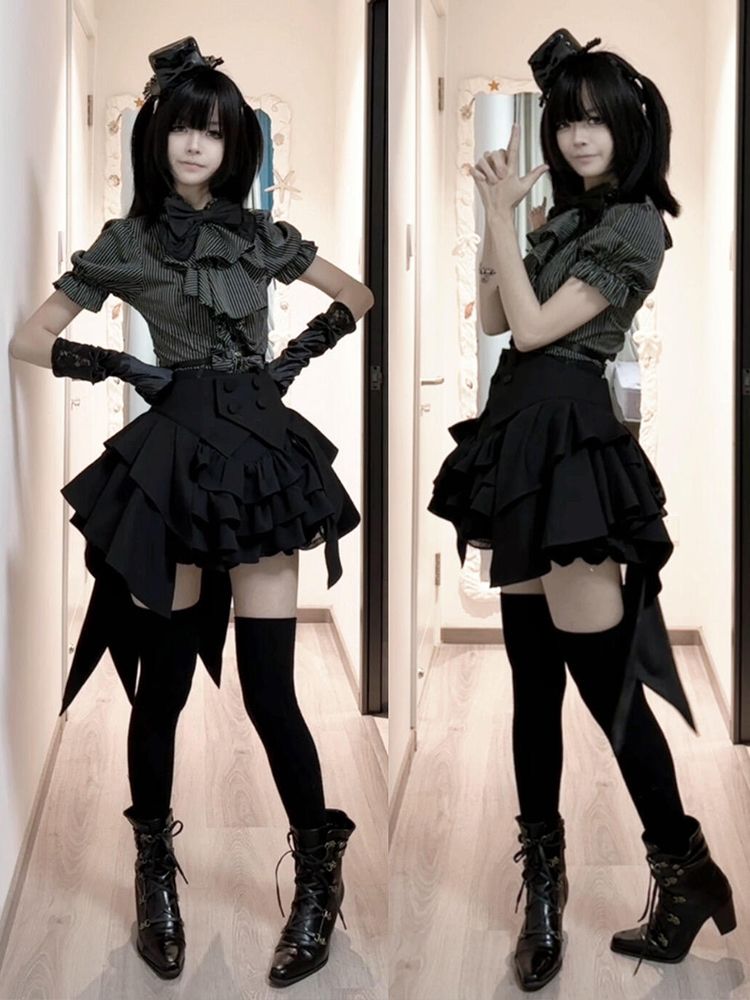 Japanese Gothic Lolita Subcult - Puff Sleeve Blouse review and price